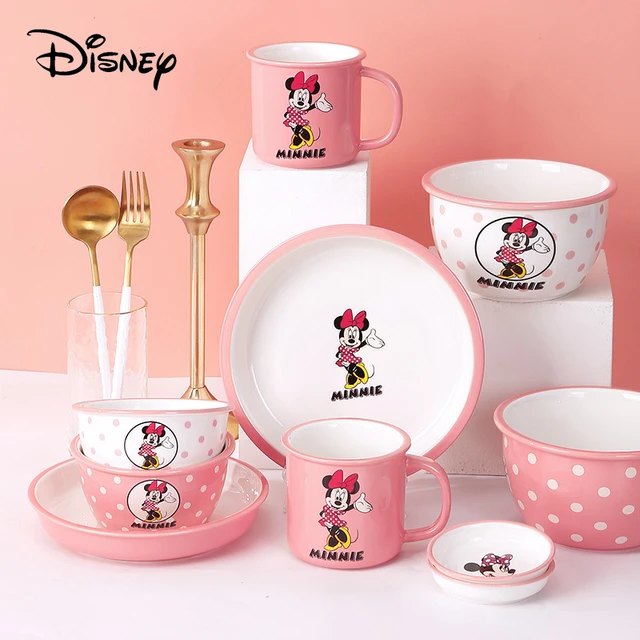 DISNEY MICKEY MOUSE 3PC DINNER SET PLATE BOWL MUG I LOVE MINNIE