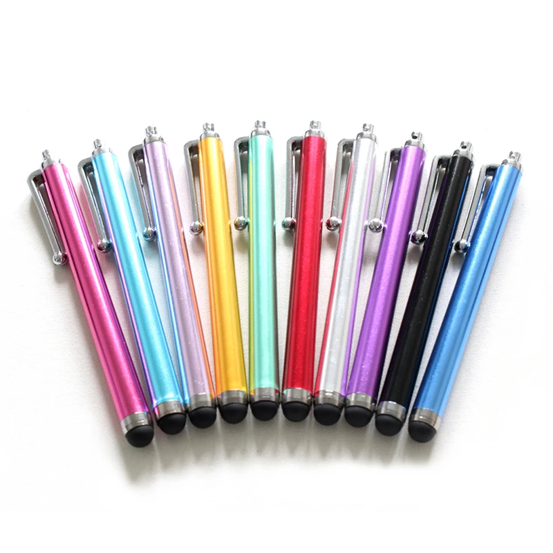 10 Pcs Metal Tablet Pen With Pen Clip Stylus Pen Touch Screen For Tablet PC for iPhone iPad Capacitive Stylus Pen