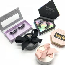 Роскошная коробка для ресниц материал и Заказная упаковка блестящая золотая бумажная коробка для ресниц- DH1058