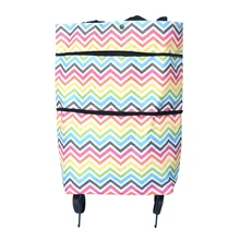 Многоразовые продукты большой емкости складная сумка для покупок легкая модная тележка на колесах портативная Экологичная ткань Оксфорд