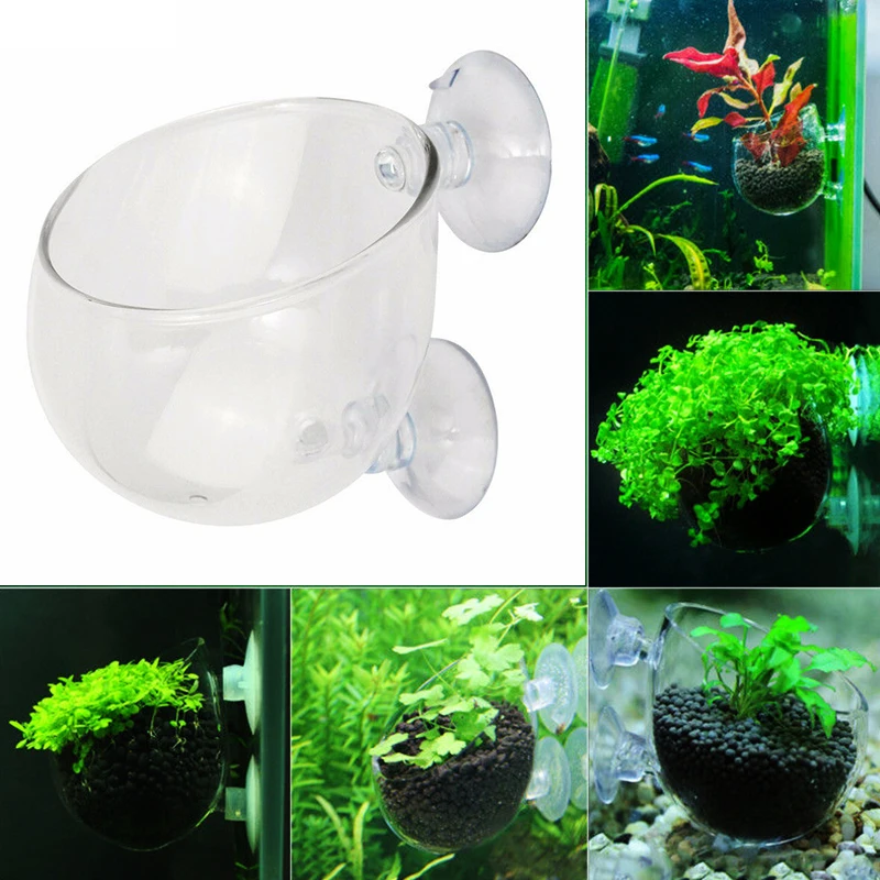 Аксессуары для аквариумов прозрачное Хрустальное растение в горшке подстаканник аквариумные пейзажи чашки