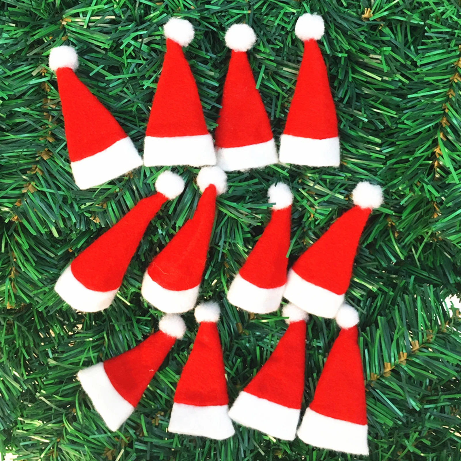 Mini Christmas Hat Santa Claus cap for Lollipop Top Topper Cover Hat For Xmas New Year Festival Party Decoration