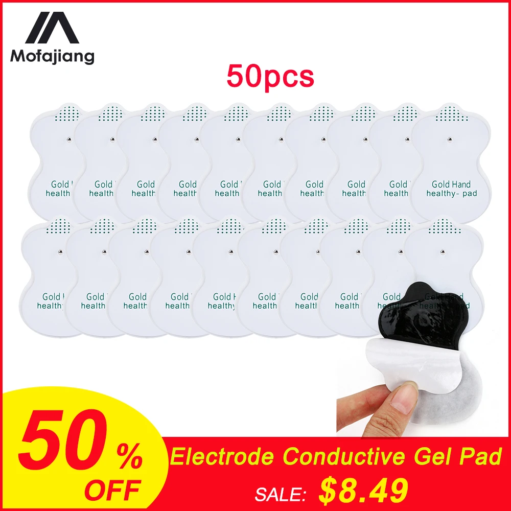 50pcs TENS Electrode Sticker Conductive Gel Pad Body Acupuncture