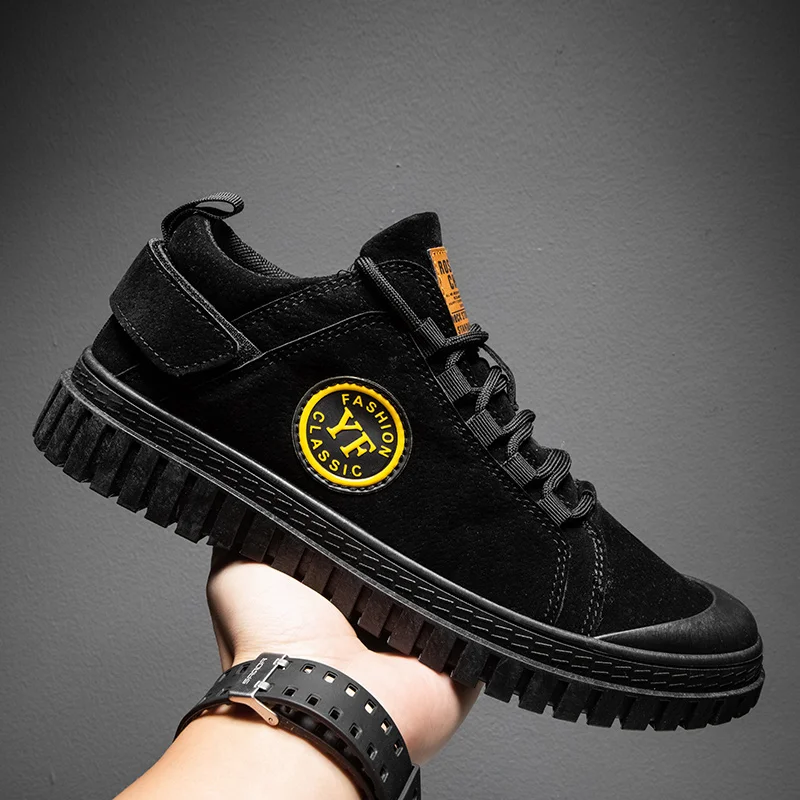 

Men Basic Boots Shoes Men 2020 Autumn Winter Fashion Casual Boots Men YF Ankle Botas New Protective Classic Lace-up Men Boots