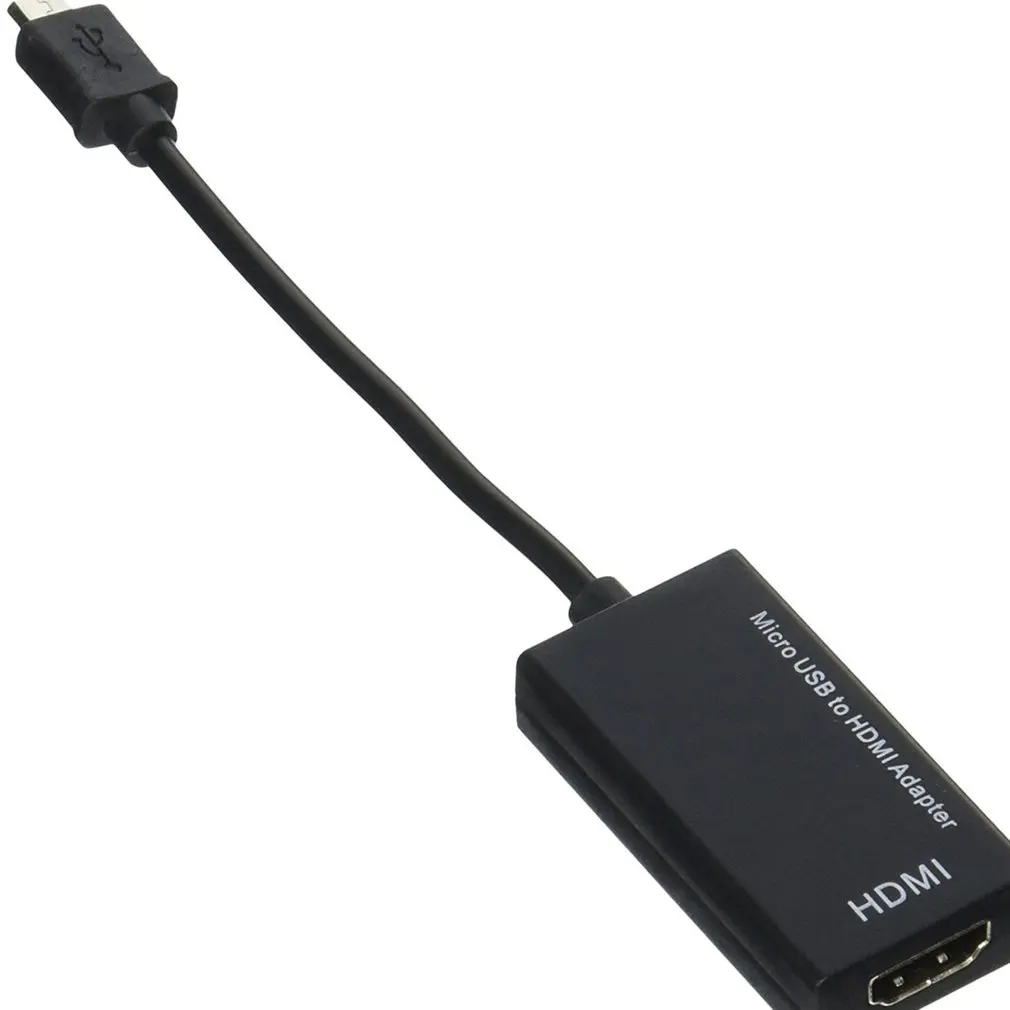 Портативный маленький размер MHL Micro USB Мужской к HDMI Женский адаптер кабель для Android смартфон и планшет черный