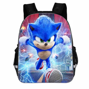 

16 inch Mario Bros Sonic the Hedgehog School Bag for Kids Boy Backpack Children Backpack Sets Pencil Bag Toddler Mochila