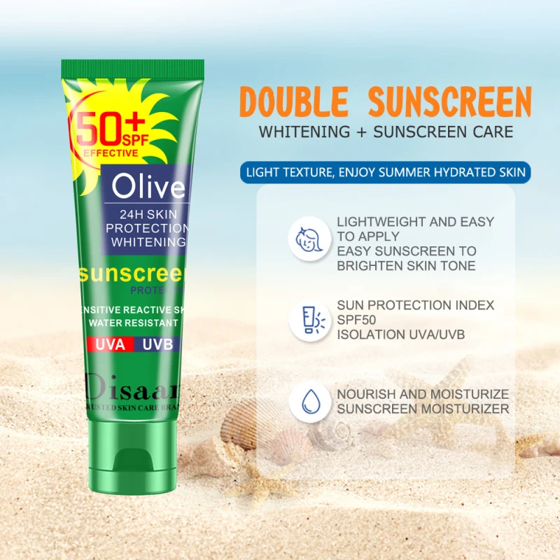SPF50+++ оливковый солнцезащитный долговечный солнцезащитный крем с масляным контролем осветляет кожу отбеливающий консилер BB крем для лица и тела солнцезащитный крем
