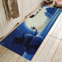 Мягкий коралловый флис Рождественский Снеговик коврики ковер Противоскользящий моющийся бегунок коврик подстилка, напольный коврик