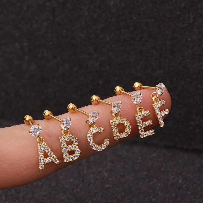 Серьги подвески золотого цвета с микро инкрустацией 1 шт.|Серьги-подвески| |