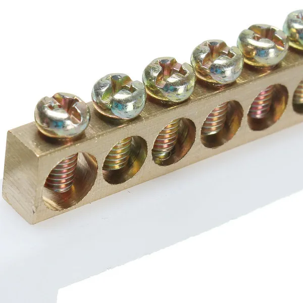 10 Positions Electric Cable Connector Terminal  Barrier Strip Block Bar with  Screws