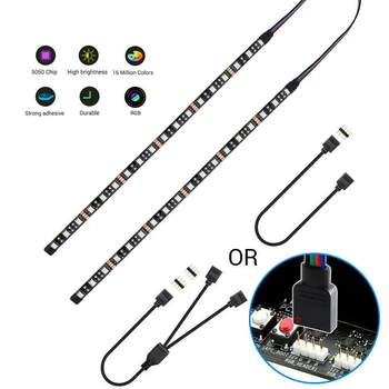 

RGB Gaming 5050 LED Strip Light RGB for 12V Aura Sync Motherboard Control PC Computer case 1M 2M 4 Pin RGB-Header(+12V,G,R,B)