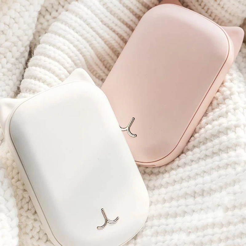 Симпатичный USB Перезаряжаемые грелка для рук и 3600Ma Мощность power Bank 5V Мини Портативный путешествия удобный с длительным сроком службы карманная грелка для рук, розовый