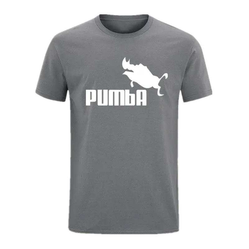 Забавные милые футболки с принтом Homme Pumba, мужские повседневные хлопковые топы с короткими рукавами, крутая футболка, летний Трикотажный костюм, футболка