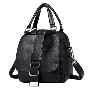 

OCARDIAN Female Backpack Women Small Bag Soft Leather Backpack Mochila Multi-function Shoulder Bag School Bag
