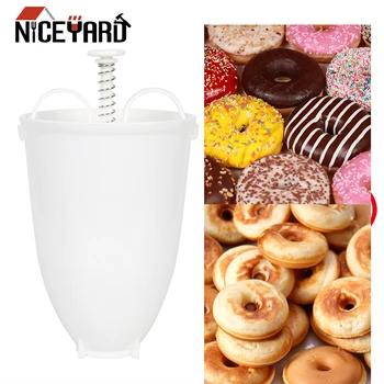 

NICEYARD Waffle Dispenser Deep Fry Donut Mould Manual Plastic Lightweight Donut Maker Easy Fast Portable Doughnut Machine