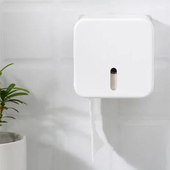 

Toilet Paper Holder Waterproof/Dustproof Paper Roll Holders and Dispenser Wall Mounted Toilet Tissue Rolls Stand Container for B