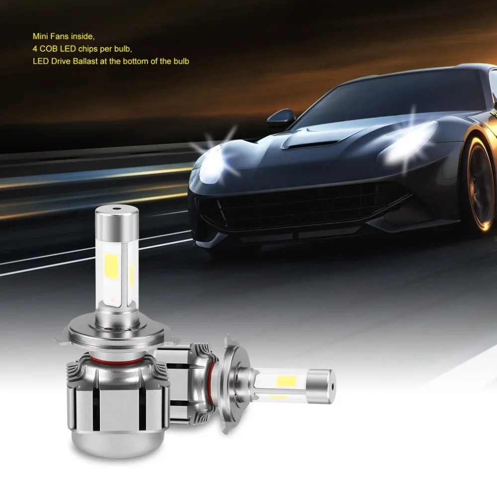 New OUTAD H4 Universal Long Life 50000hrs Perfect Head Dissipation Good Vibration Resistance Stable Emitting LED Headlight