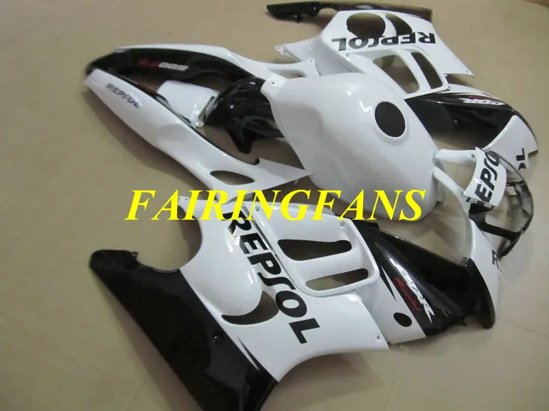 Мотоцикл обтекатель комплект для HONDA CBR600F3 97 98 CBR 600 F3 CBR 600F3 CBR600 1997 1998 черно белые Обтекатели части+ подарки HM11