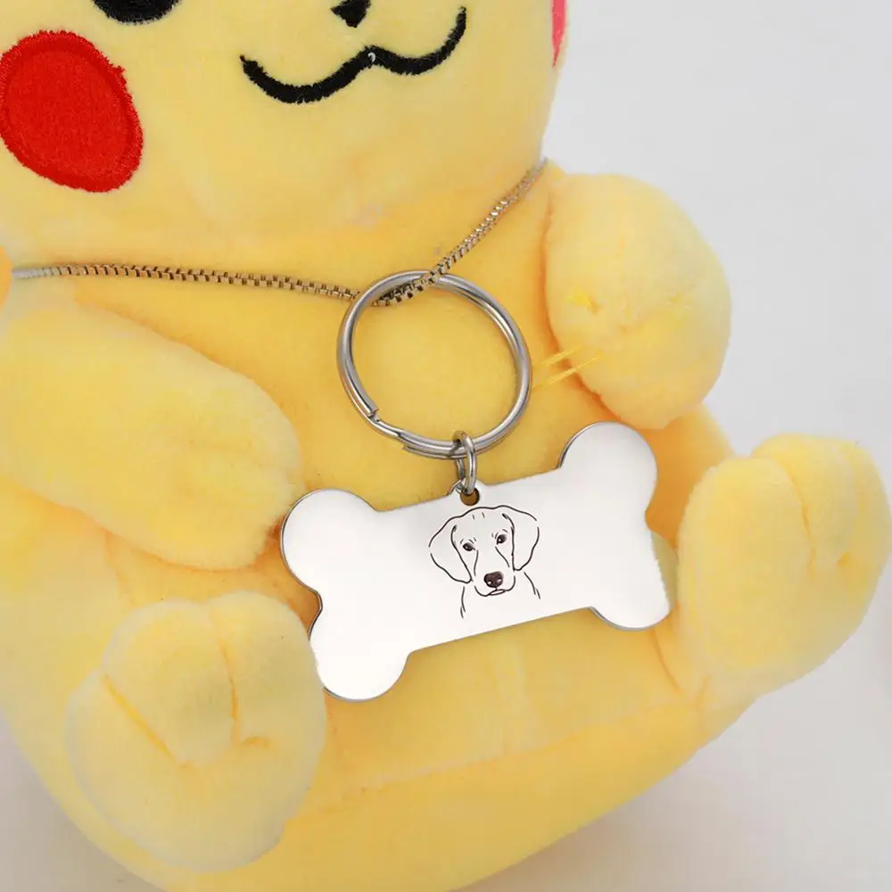 Брелок для ключей COOLTIME Dog из нержавеющей стали с гравировкой модный аксессуар