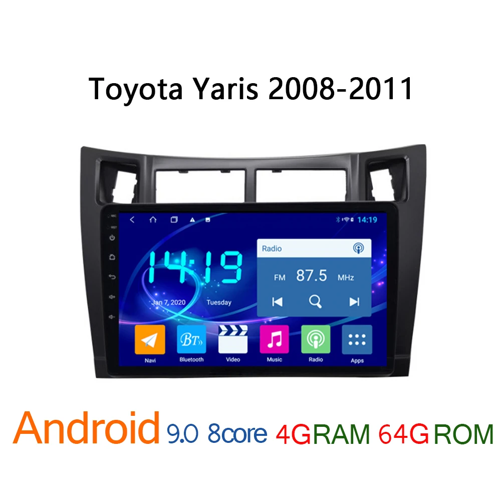 Автомагнитола для toyota yaris 2008 2011 4 + 64 ГБ android DVD GPS | Автомобили и мотоциклы