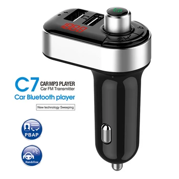 

Car FM Transmitter Bluetooth Player Dual USB Chargering Wireless MP3 Player AS99