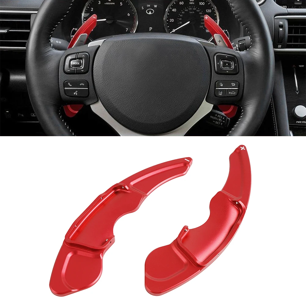 

For Lexus RC IS NX Red Accessories Steering Wheel Shifter Shift Paddle Extension