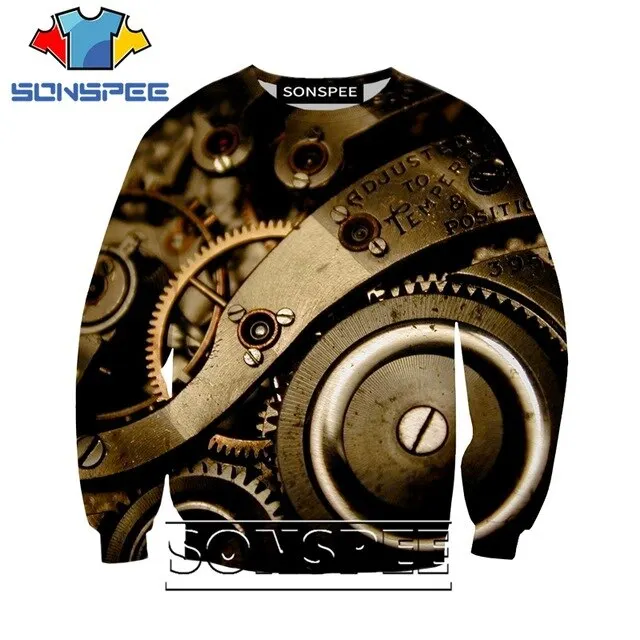 SONSPEE 3D Print boys girls teens hoodie gear jacket mechanical tops Sweatshirt ship Long sleeve Harajuku children clothes SW178