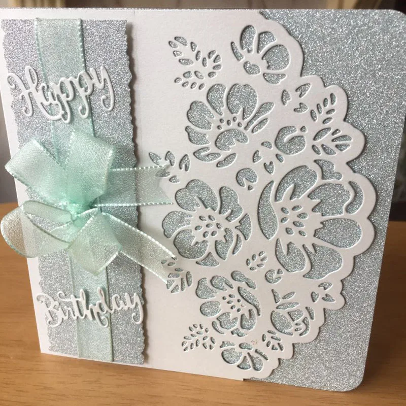 Цветок границы металлический Трафаретный вырубной штамп для Скрапбукинг и