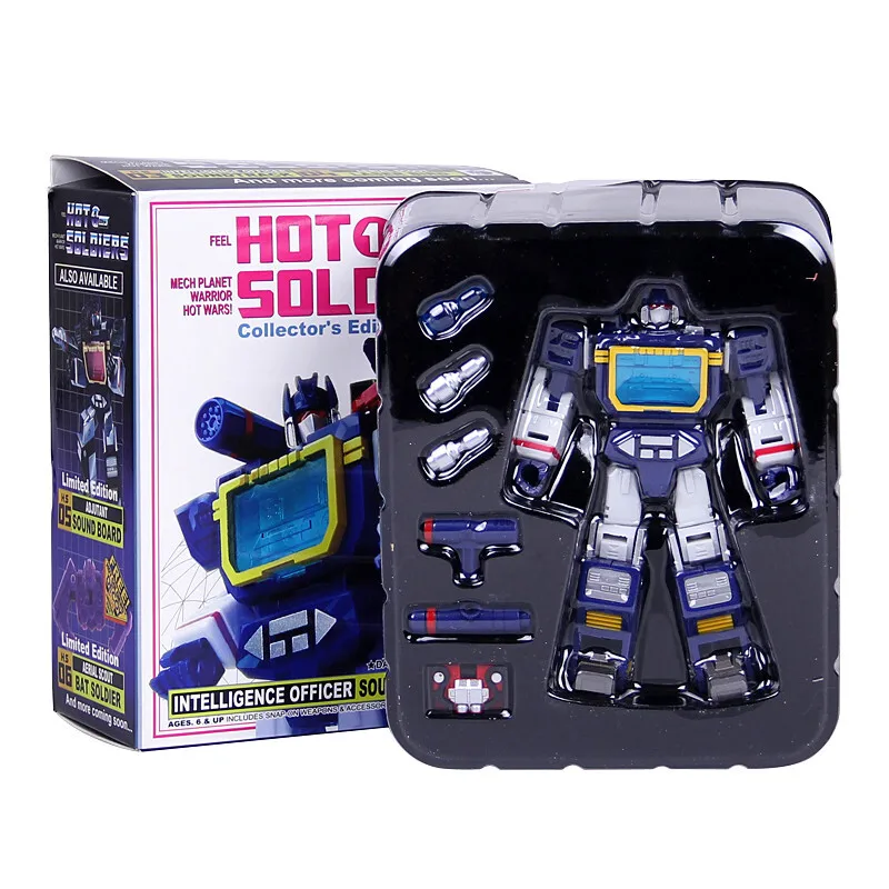 Робот-трансформер HS03 HS-03 G1 Soundwave с Laserbeak Pocket War Аниме Фигурка модель дети горячие игрушки коллекция подарки - Цвет: With Retail Box