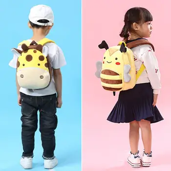 

Bee Giraffe 3D Cartoon Kids Backpacks Kindergarten Knapsack Animal Cartoon Cute School Bags Children Boys Girls Shoulderbag
