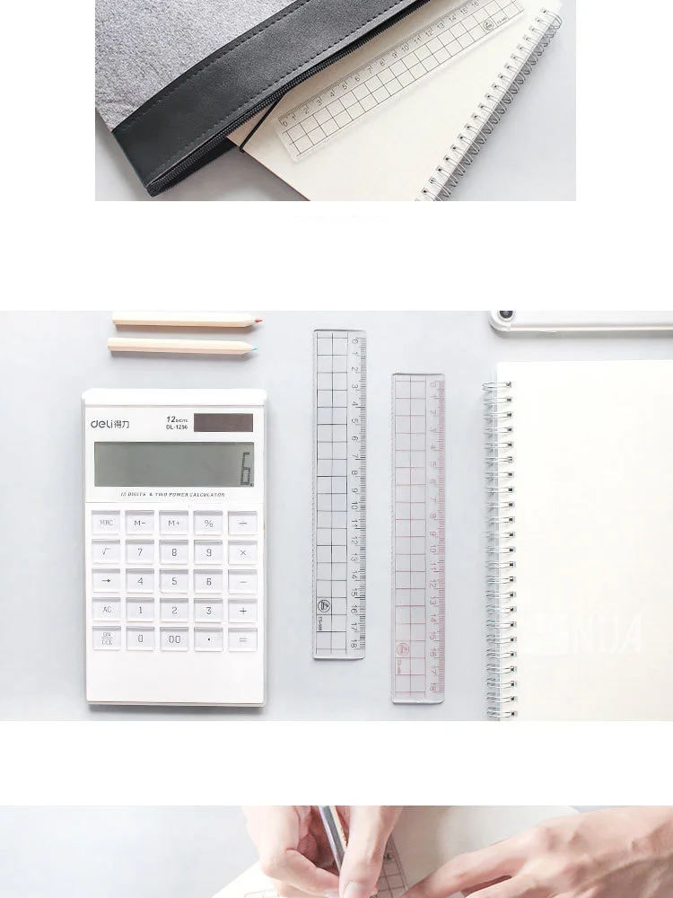 1pcs Simple STYLE 15cm 18cm 20cm Transparent Simple ruler square ruler cute stationery drawing supplies