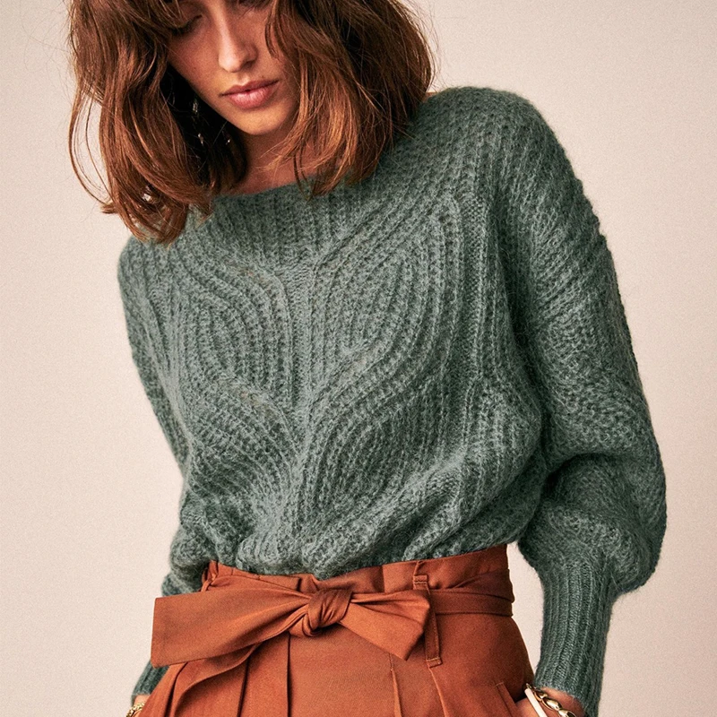 Skup GypsyLady 2020 kobiet sweter sweter drążą przyczynowe Chic z długim rękawem ciepłe swetry oversize sweter jednolite ubrania bluzy