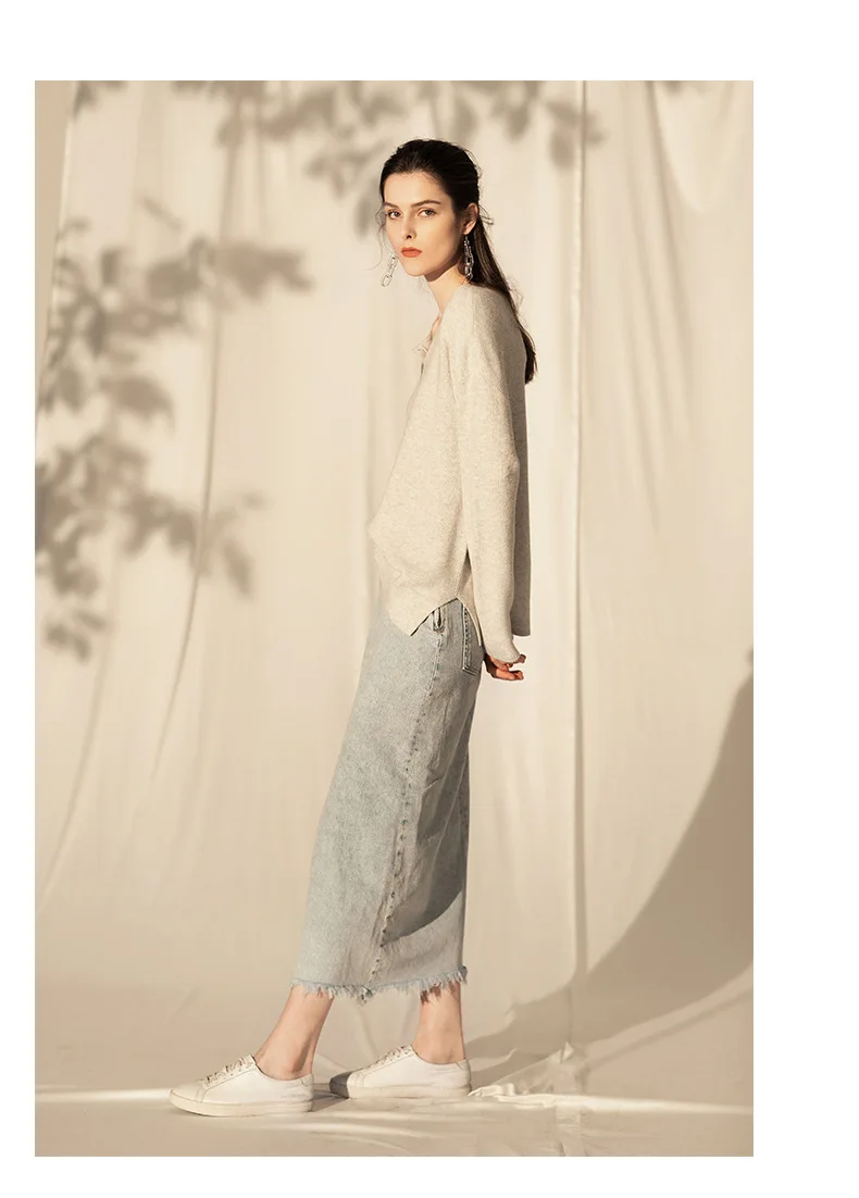 LZJN 2019 New Women Sweater Button Round Neck Women Basic Loose Knitted Pullover Women Sweaters And Pullovers Knit Jumper (21)