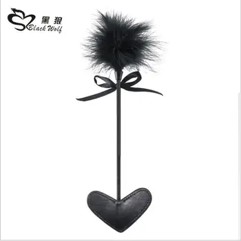 Bdsm Feather Tickled Whip bondage erotic punish Fetish riding crop pony Leather Spanking Paddle play Flogger sex toys S0214 2