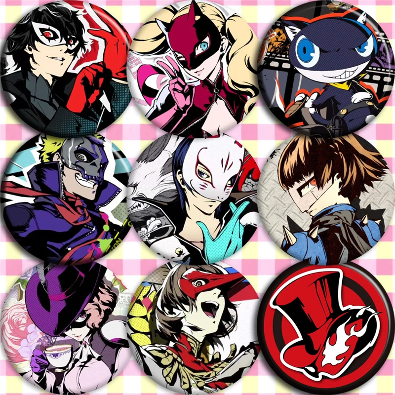 Persona 5 значок брошь с проектом аниме шпильки для рюкзак Декор Косплэй аксессуары