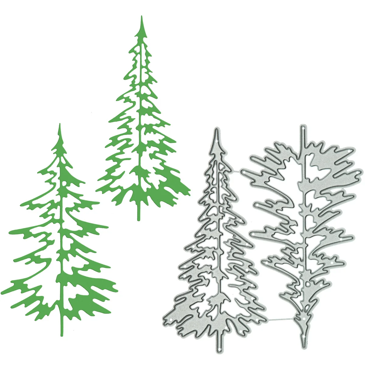 

Spruce Pine Tree Pattern Metal Dies Cutter For Scrapbooking Cutting Dies For Clipart Diary Book DIY Handmade Card Decorating