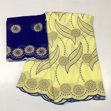 Африканская швейцарская вуаль кружевная ткань вышитая кружевная отделка Высококачественная африканская сухая хлопковая кружевная ткань для свадьбы 12L073002