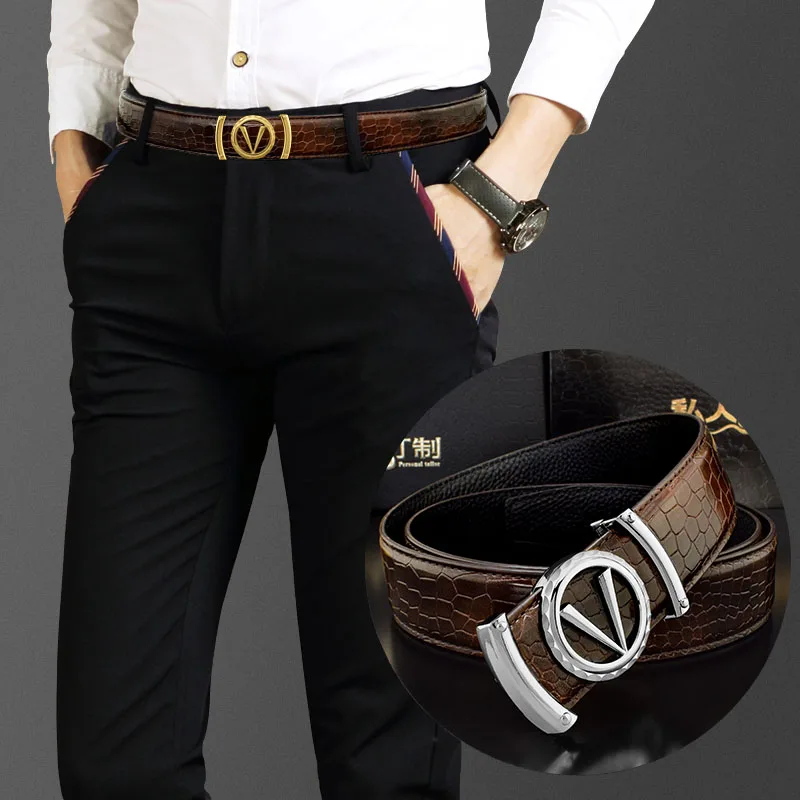 High Quality Automatic buckle luxury Designer belts men genuine leather  cintos masculinos casual ceinture homme Z letter - AliExpress