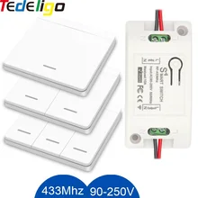 433Mhz Smart Home, Casa Intelligente Luce Regolatore di Interruttore di Telecomando Universale di Controllo AC 90V 250V 10A RICEVITORE Trasmettitore Per Fan di Pesce-Carro armato Della Lampada
