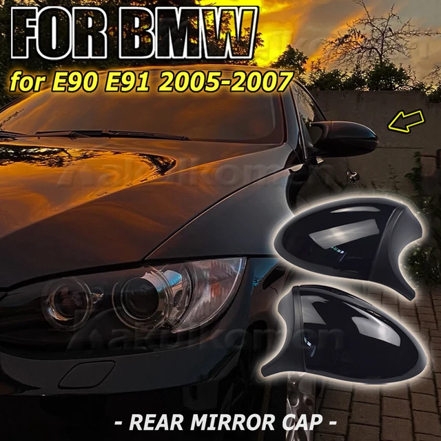 Klaxon de rétroviseur latéral M3 Style M, couvercle de miroir en Fiber de  carbone de haute qualité pour BMW série 1 3 E81 E82 E87 E88 E90 E91 E92 E93