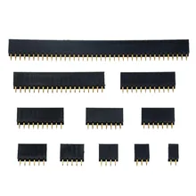 10PCS 2X2P 2.54mm Double Row Female 2-20P Breakaway PCB Board Pin Header socket Connector Pinheader 2*2P 3 4 6 10 12 16 20Pin