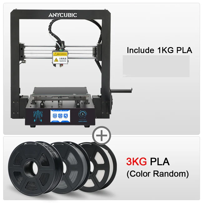 ANYCUBIC 3d принтер мега-S обновления I3 Мега огромный объем сборки 3d принтер металлический каркас Ultrabase 3d принтер impressora 3d Друкер - Цвет: Mega S  add 3kg