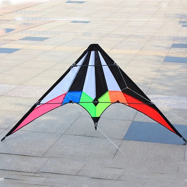 Outdoor Fun Sports NEW 48/ 71 Inch Dual Line Stunt  Kites  /  Rainbow Kite  With Handle And Line Good Flying 2