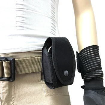 

Aolikes Outdoor Tactical Nylon Small Pockets Mini Waistbelt Black Bag Multi-function handkerchief Bag Professional Running Bag