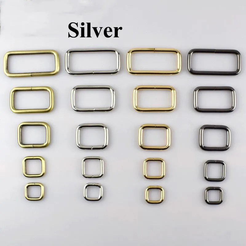 F4-5-silver Meetee 15-38 мм металлическое уплотнительное кольцо с пряжкой, застежка, веб-ремень, рюкзак, сумка, обувь, одежда, воротник, шитье, сделай сам, кожаное ремесло - Цвет: F4-5-silver