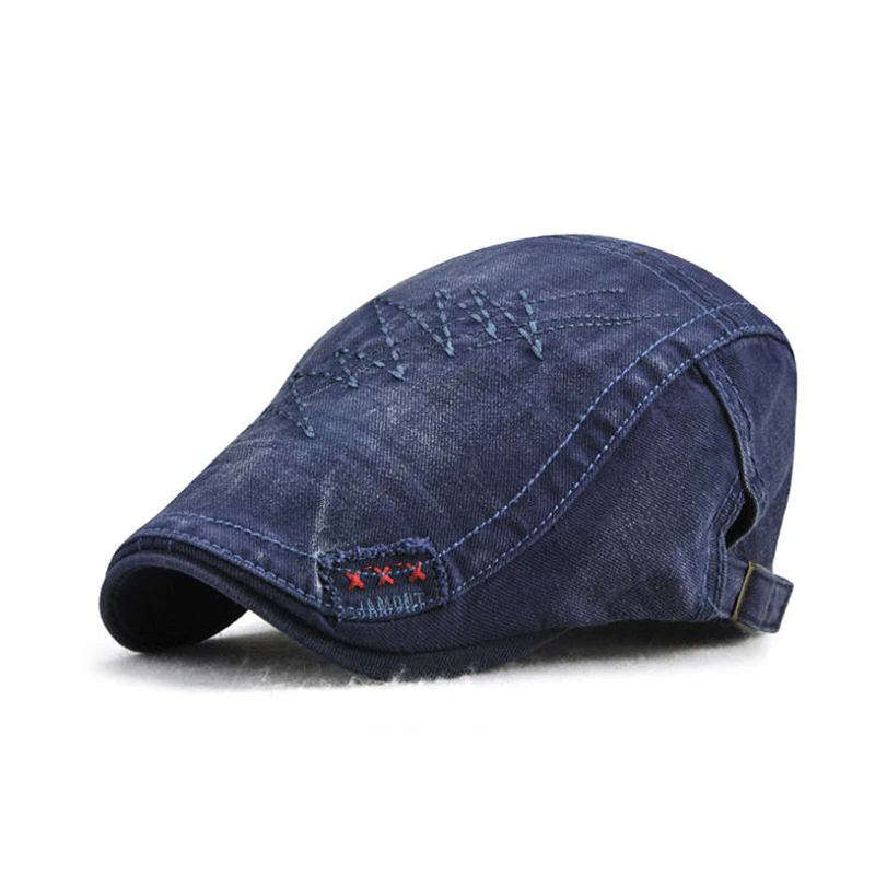 JAMONT, Мужская осенняя и зимняя шапка, мужской берет Gorras Planas, шапка для улицы, теплая, плоская подошва, шляпа для гольфа, хлопковый берет, солнцезащитный козырек - Цвет: AS SHOWN