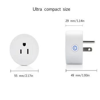 

2 Pack WiFi Smart Plug Timing Switch Voice Control Work with Amazon Alexa Echo Leisure Convenience durable practical Home