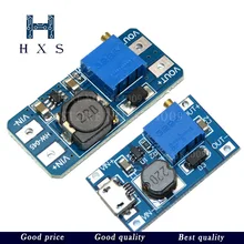Placa ajustável do impulso do módulo 2a do impulso de 1 pces mt3608 DC-DC step up módulo com micro usb 2 v-24 v a 5 v 9 v 12 v 28 v