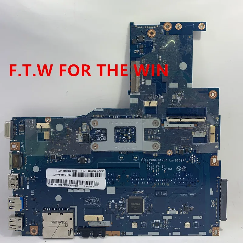 new ZIWB0/B1/E0 LA B102P laptop motherboard PC for lenovo b50 30