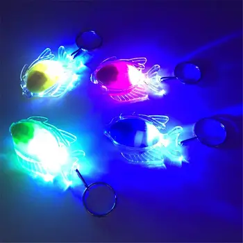 

Mini Fish LED Light-Up Toys Keychain Party Favors Kids Toy Gift Gadgets Bag Pendant Q6PD